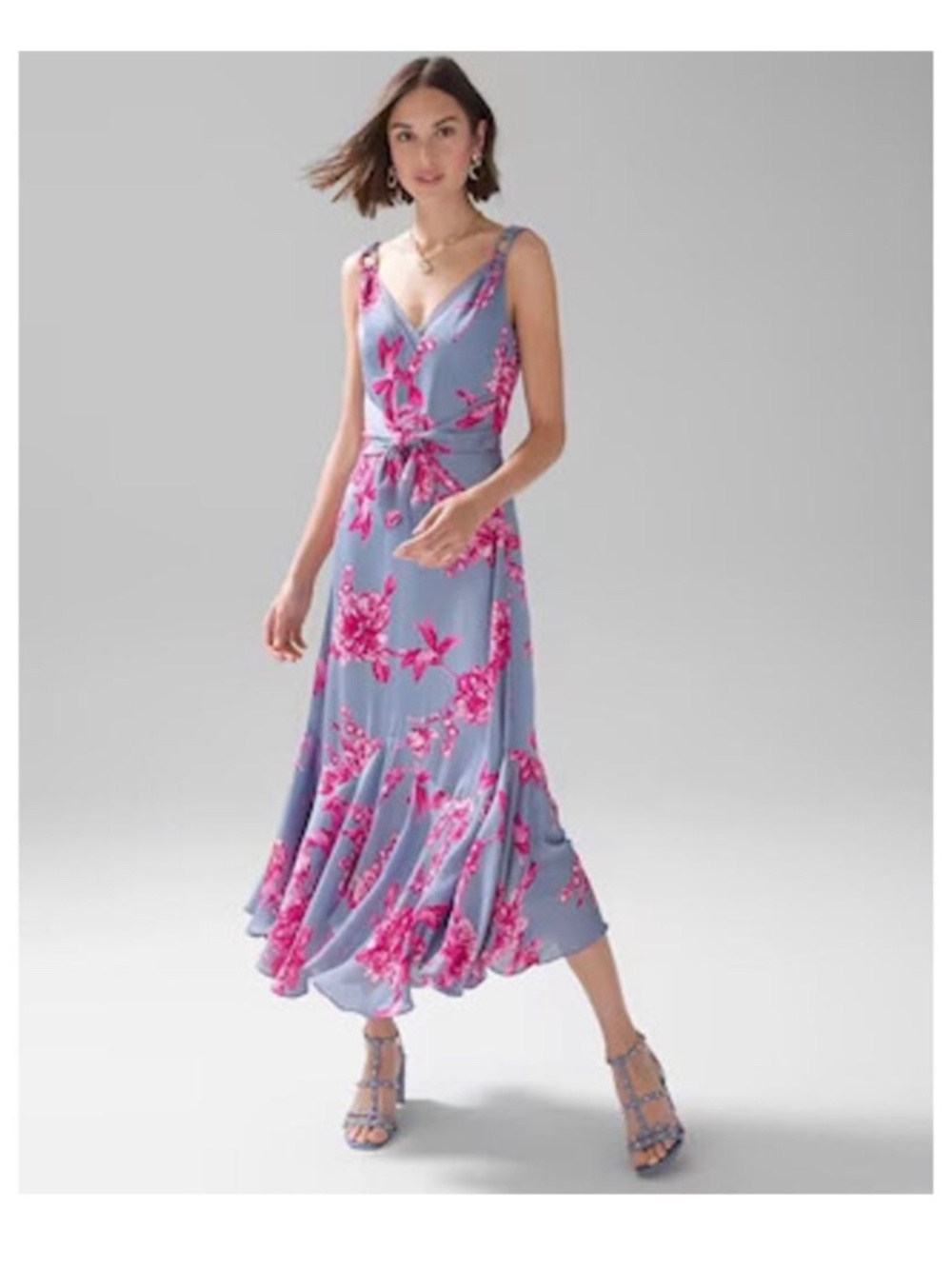 WHBM Floral Maxi Dress Fit and Flare